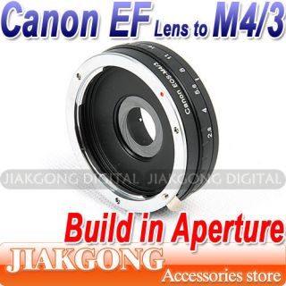Build in Aperture Canon EOS EF Lens to Micro 4 3 M4 3 Mount Adapter E 