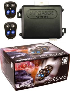   AutoPage C3 RS665 Vehicle Security System w/ Car Alarm & Remote Stater