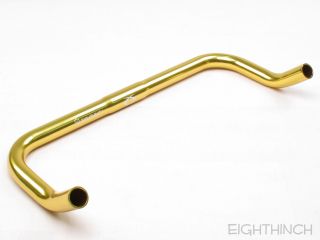 Eighthinch Bullhorn Fixed Gear Handlebars Gold 40cm Fixie