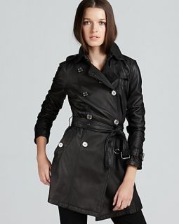 Burberry Brit Iverdown Washed Leather Trench Coat 40 6 $2595 Brand New 
