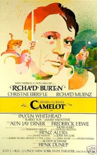  Camelot Broadway Window Card Richard Burton