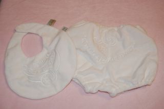 Bunnies by The Bay Christmas Diaper Cover and Matching Bib Adorable 