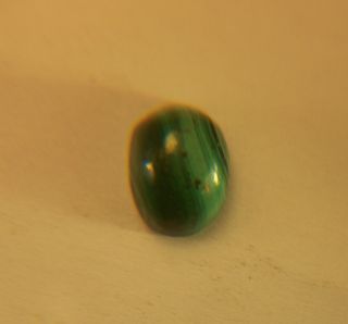 38Ct 8x6mm Natural Green Malachite Cabochon for Wire Wrapping