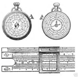 1908 Slide Rule Manual Circular Calculator Engineering