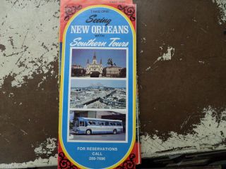 Southern Tours Bus Brochure New Orleans 1960S