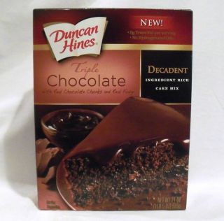 Duncan Hines Triple Chocolate Decadent Cake Mix 21 Oz