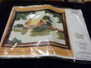    Circle Country Cottage 1982 Cross Stitch Russell D Bushee Designer