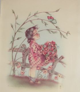 MARION BRADFORD BURGESS Children Prints/Framed & Glass/REDUCED/NR