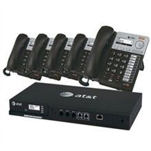 New at T Synapse Business 4 Line IP Phone System 5 Phone Package w 