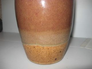   Signed Pottery Stoneware Vase Made in Burleson Texas Lovely