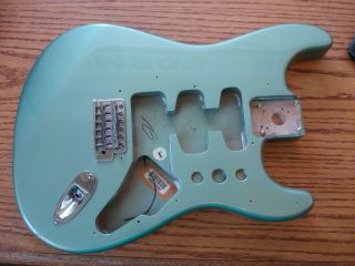 Fender Strat Stratocaster Guitar Body Sage Green Made in Mexico 2003 