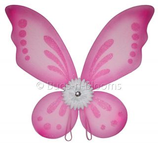 DK Pink Fairy Flower Gerbera Costume Butterfly Wings Fairies Halloween 