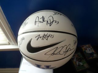   Basketball Autographed by Team and Calipari COA Davis Jones
