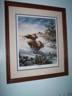   Framed soldout print by Terry Redlin Hightailing Signed/numbere