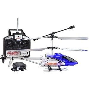   HJ2281 Twin Propeller R C Remote Control Helicopter Blue New