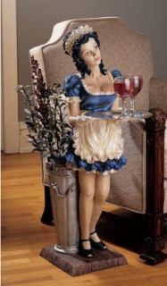  Buxom French Maid Pedestal Sculptural Table