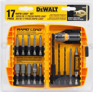 NEW DeWalt Rapid Load 17 Piece Drill Driver Set Hard Case DW2502 FREE 