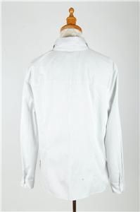 Auth Demark by Malene Birger Ruffle Tuxedo Style Dress Shirt Blosue 38 