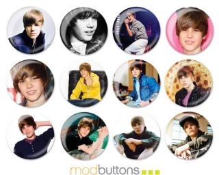   are 12 justin bieber photo buttons makes for a great gift favor