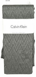 Calvin Klein Womens Gray Micofber Tights 2 Pack Size AB