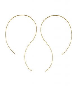 By Boe Gold Filled Curve Swirl Wire Threader Earrings