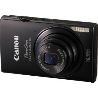 Canon PowerShot ELPH 320 HS Black Digital Camera 013803145588