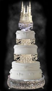 Cinderella Castle Swarovski Crystal Weddng Cake Topper