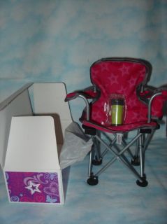 Retired American Girl Camp Chair and Cup New in Box