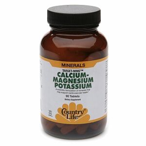 Country Life Calcium Magnesium Potassium Tablets 90 Ea