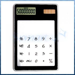 8DIGITS Transparent Solar Power Touch Screen Calculator