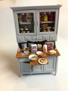 Hoosier Kitchen Cabinet Making Blueberry Pancakes