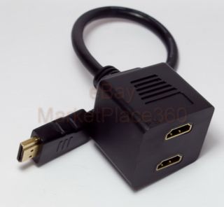 With this high quality 1 HDMI male to 2 HDMI female adapter cable,