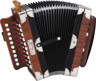 hohner 3002 ariette folk cajun accordion natural brown item 708271 987 