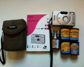 Canon ELPH LT IXUS M 1 APS Camera 5 Rolls Advantix Kodak Film Case 2 