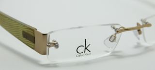 New Calvin Klein eyeglasses CK 5276 272 Gold Rimless Frame Authentic 