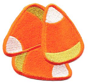 Candy Corn Embroidered Iron on Patch Over 3 Inches