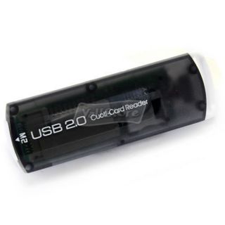 New USB 2 0 SD SDHC TF Micro SD MS MMC Memory Card Reader Black