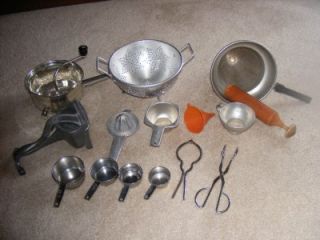 Vintage Lot of Canning Supplies Foley Food Mill & More