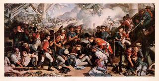   Print Death Adrimal Nelson Daniel Maclise Battle Cape Trafalgar