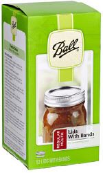 for sealing home canning jars box contains 12 regular bands and dome 