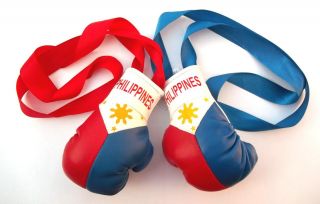 Pacquiao Philippines Flag Baby Boxing Mini Gloves Lanyard