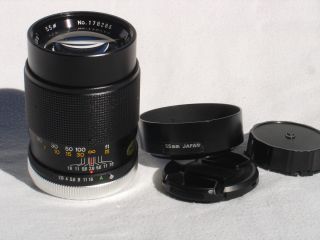 CANON FD mount fit BECK AUOMATIC 135mm f 2 8 lens with hood Excellent 