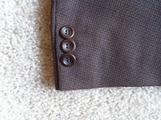 New 44L CANALI Proposta 3 Button Wool Sport Coat Blazer Brown Grid 