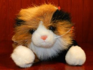 HTF 1990 TY MAGGIE Calico Kitty Cat Plush Stuffed Beanie Toy 15 Black 