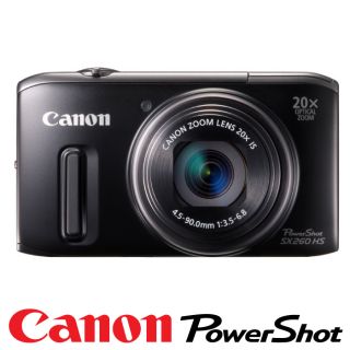 New Boxed Canon PowerShot SX260 HS Digital Camera Black 013803146448 