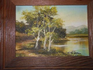 Original Cantrell Framed Oil Painting Autumn Landscape Listed Artist 