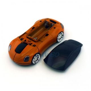 Orange 2 4G 3D Optical Wireless Mouse Porsche Car USB 1600dpi Mice for 