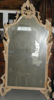 Vintage Cannell Chaffin Italian Carved Wood Mirror
