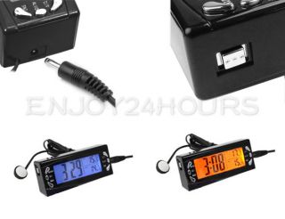 Digital Alarm Car Clock Thermometer Temperature Display