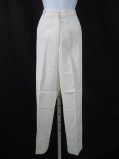calvin klein collection creme satin pants suit size 6